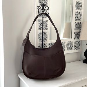 Coach chocolate brown leather purse style #9033
